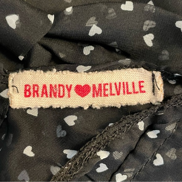 Brandy Melville Black & White Polka Dot Sheer Sleeveless Open Back Crop Tank Top - Picture 3 of 4